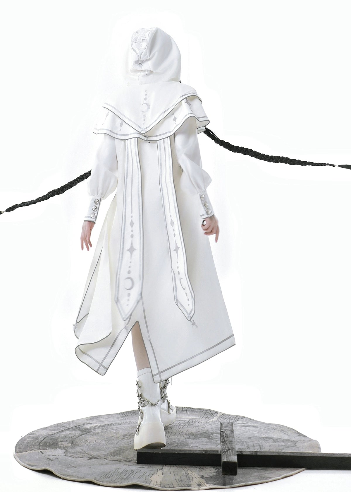 Diamond Embroidery Prince Lolita White Setup and Cape