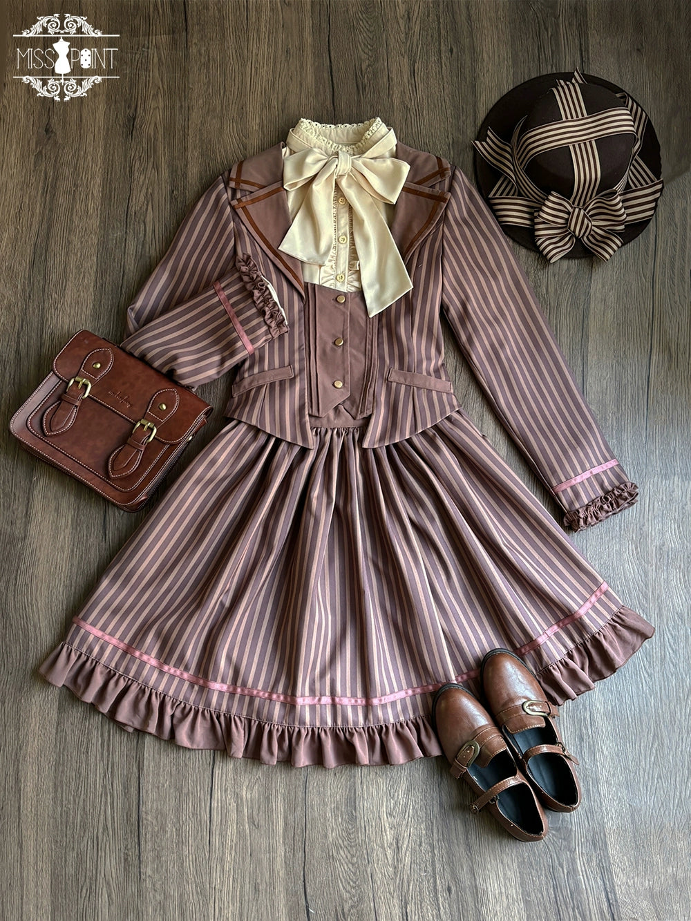 【予約販売】Classic Chocolat Stripe ストライプショートジャケット