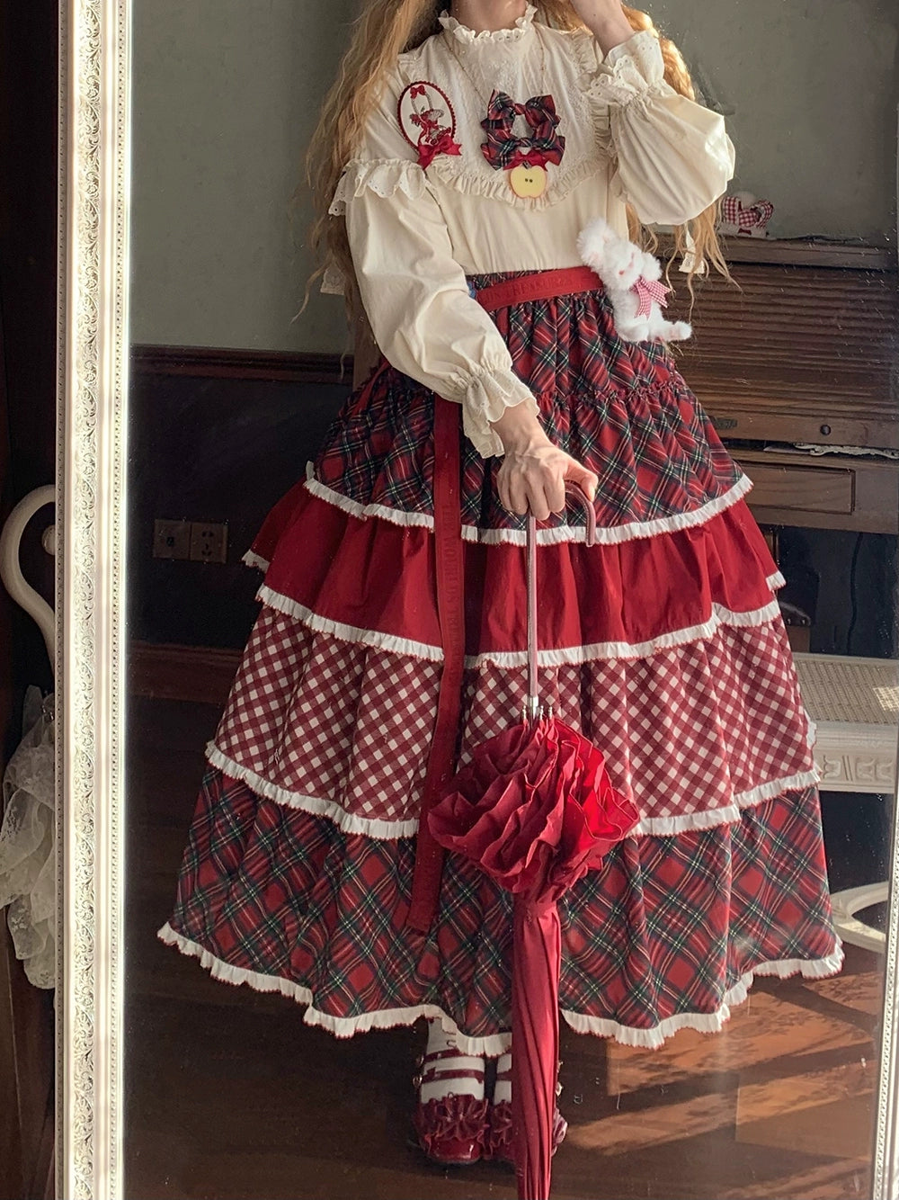 【予約販売】Sweet Berry Rabbit ティアードスカート