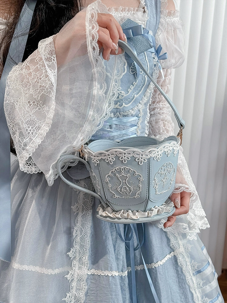 [Pre-orders available until 7/8] Antique Porcelain Plates Teacup Bag