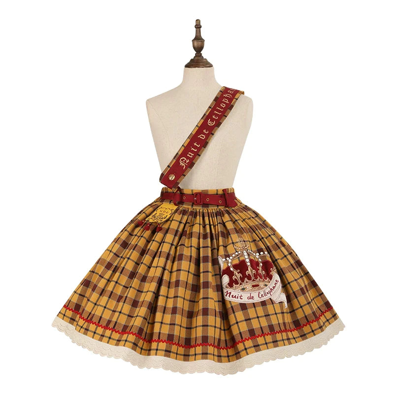 Crown of Thistles Checkered Mini Skirt