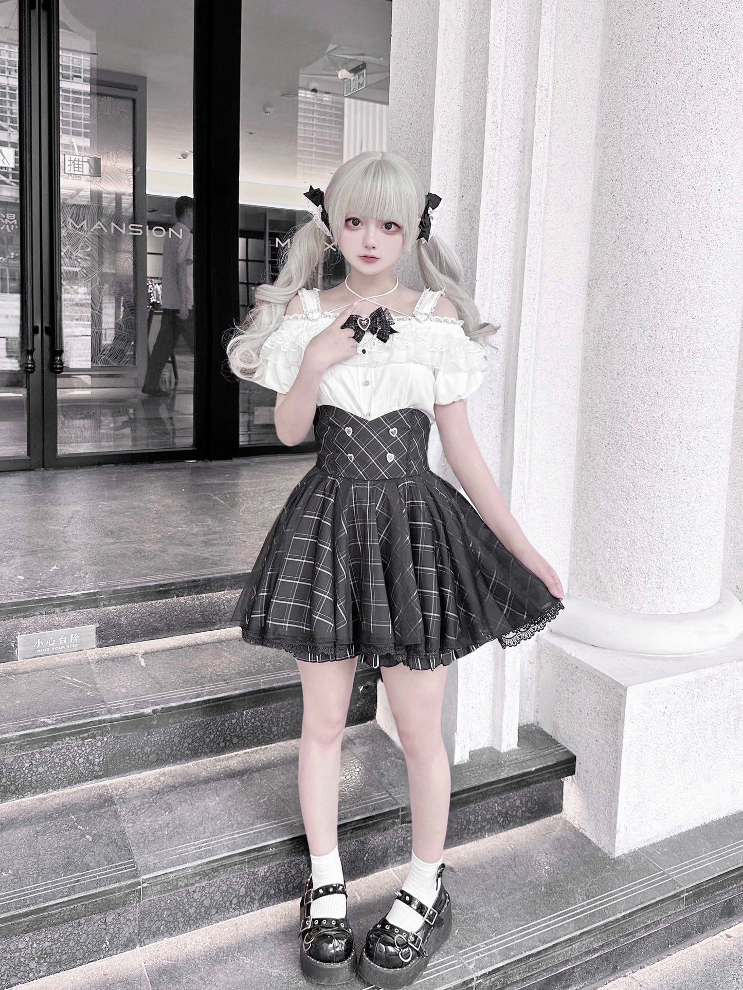 Black Heart サブカル地雷系ミニ丈セットアップ