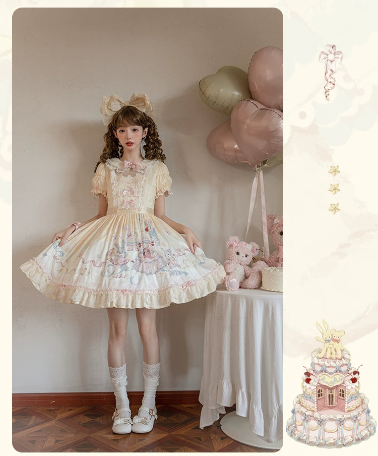 【受注予約12/26まで】Sweet Wedding Cake 刺繍ワンピース