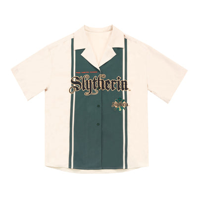 Hogwarts School of Witchcraft and Wizardry Embroidered Short Sleeve Oversized Shirt