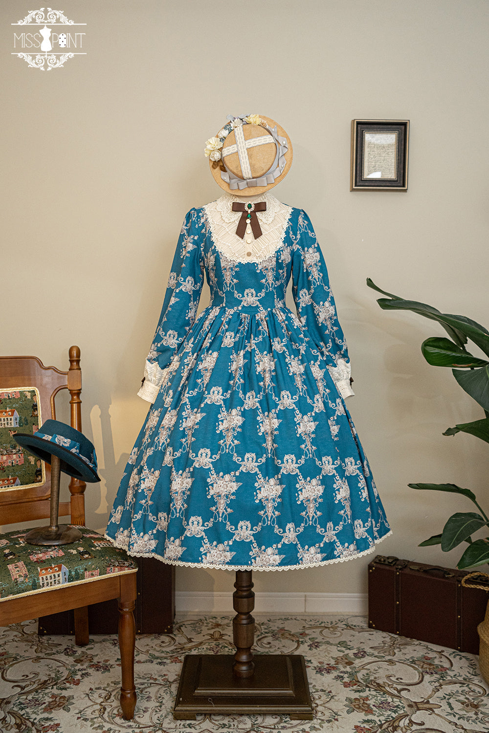 【予約販売】Antique Flower Wall ワンピース
