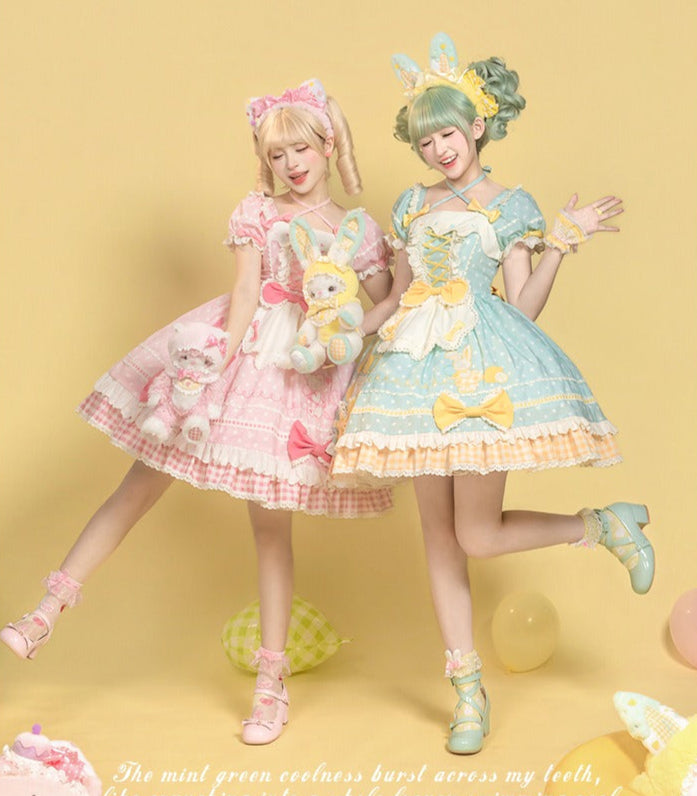 【受注予約9/8まで】Summer Ice Cool リボンの水玉ワンピース