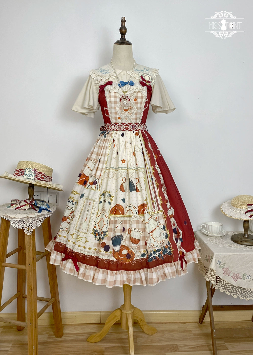 【予約販売】Picnic Tea Party ジャンパースカート