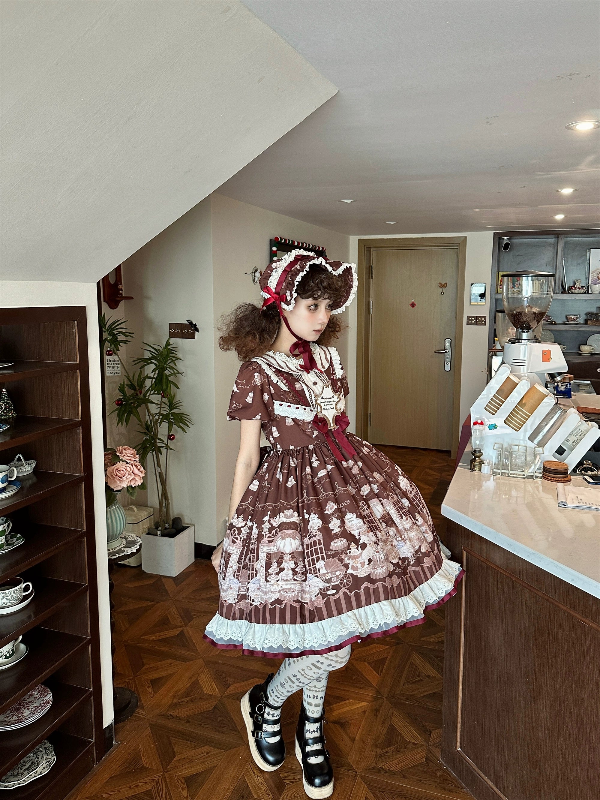 Antique Dessert Room 半袖ワンピース