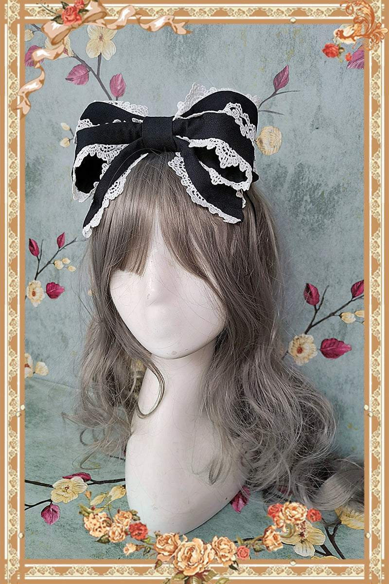 Vintage Lolita style lace ribbon headband