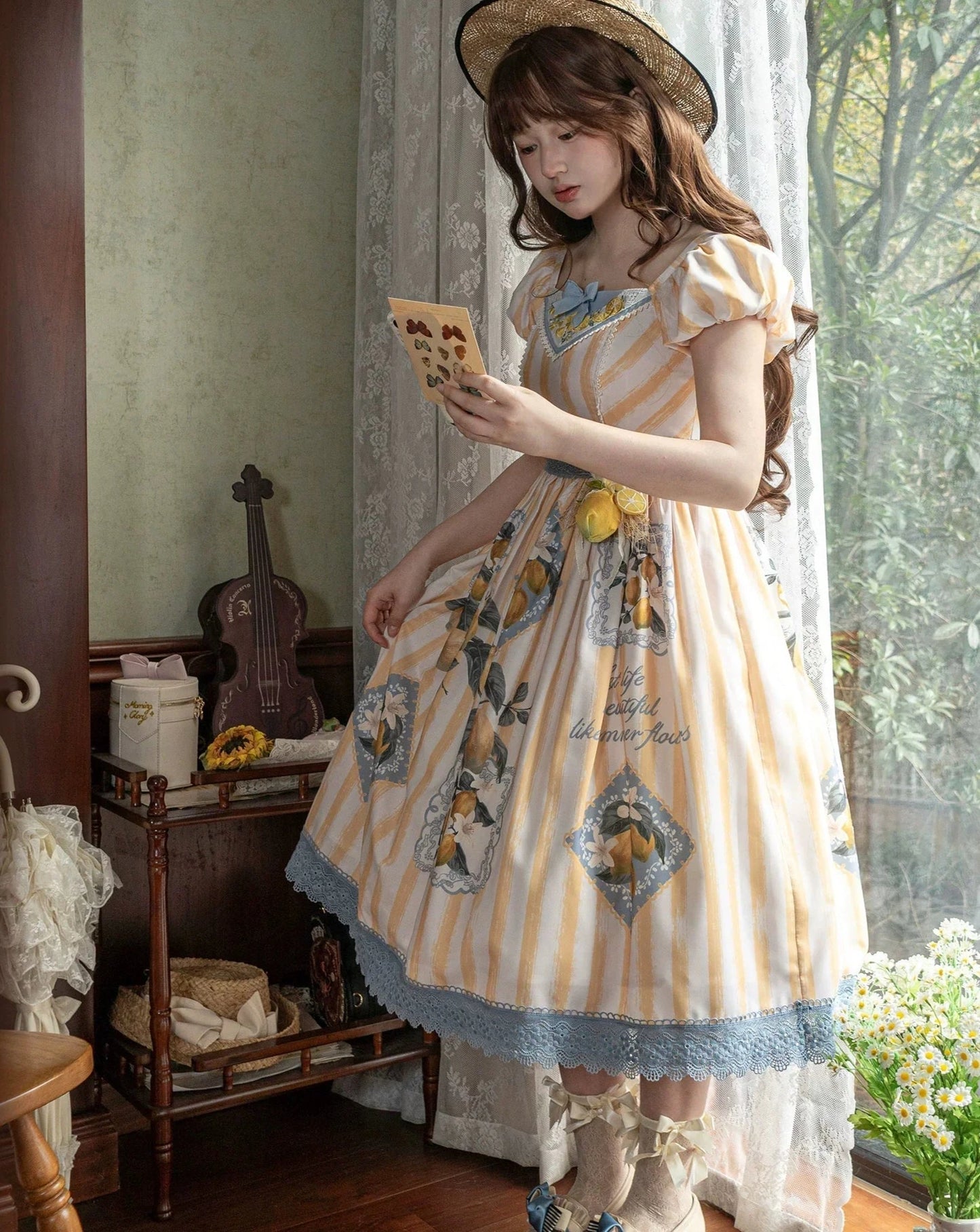 [Sales period ended] Lemon Island short sleeve dress