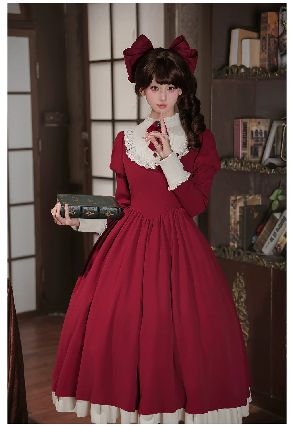 Rita メイド風クラシカルエプロン・カチューシャ付きワンピース
