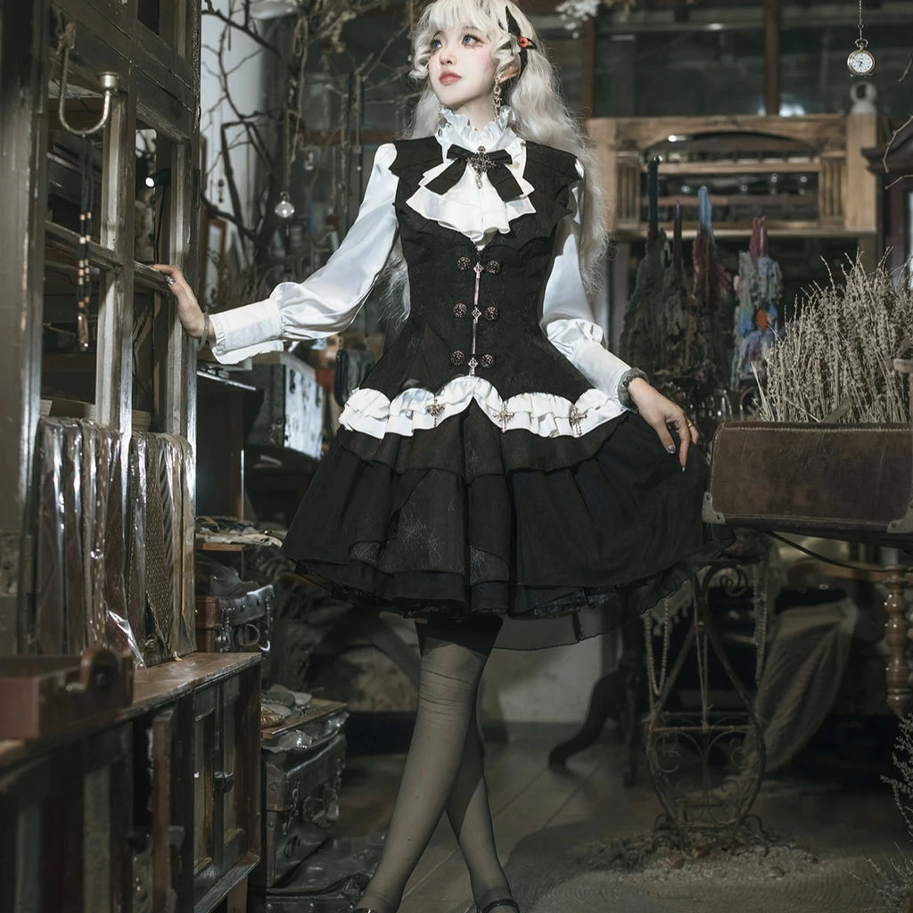 Bloodline Baron 蜘蛛の巣スカート3点セット – ロリータファッション Bloodline Baron 蜘蛛の巣スカート3点セット – ロリータファッション