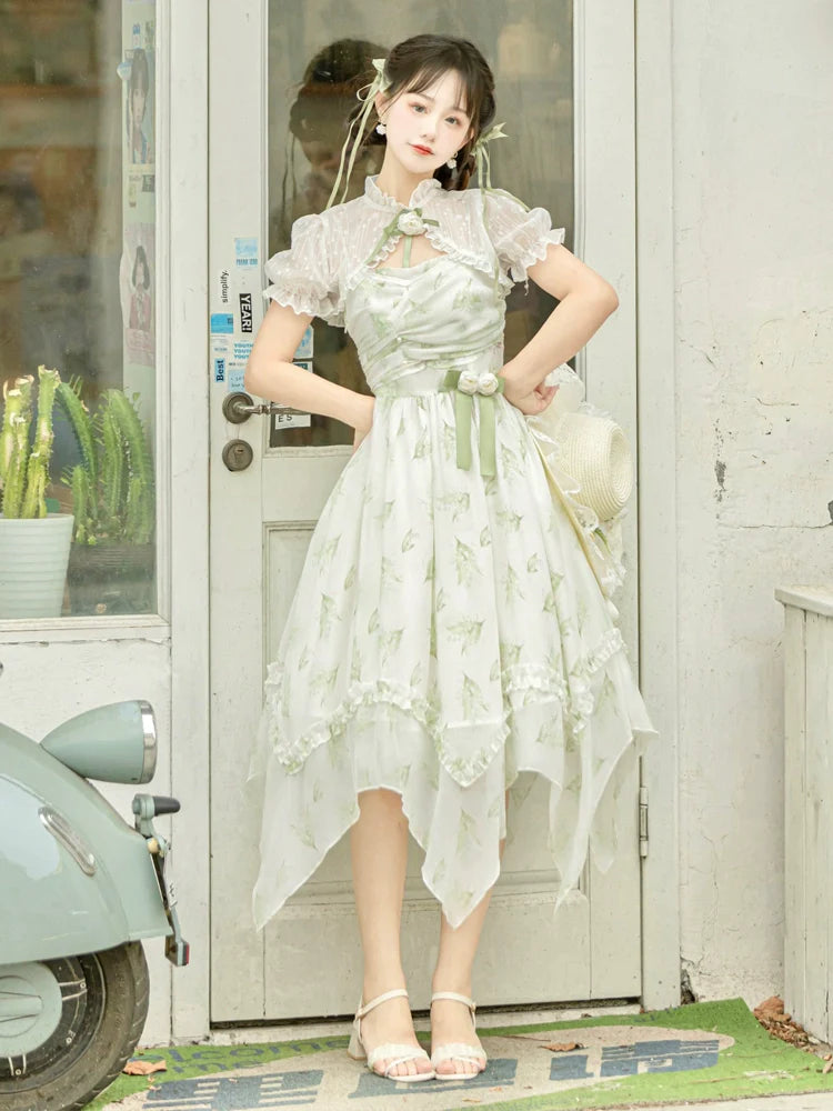 Lily of the valley 朝露のジャンパースカートとボレロ
