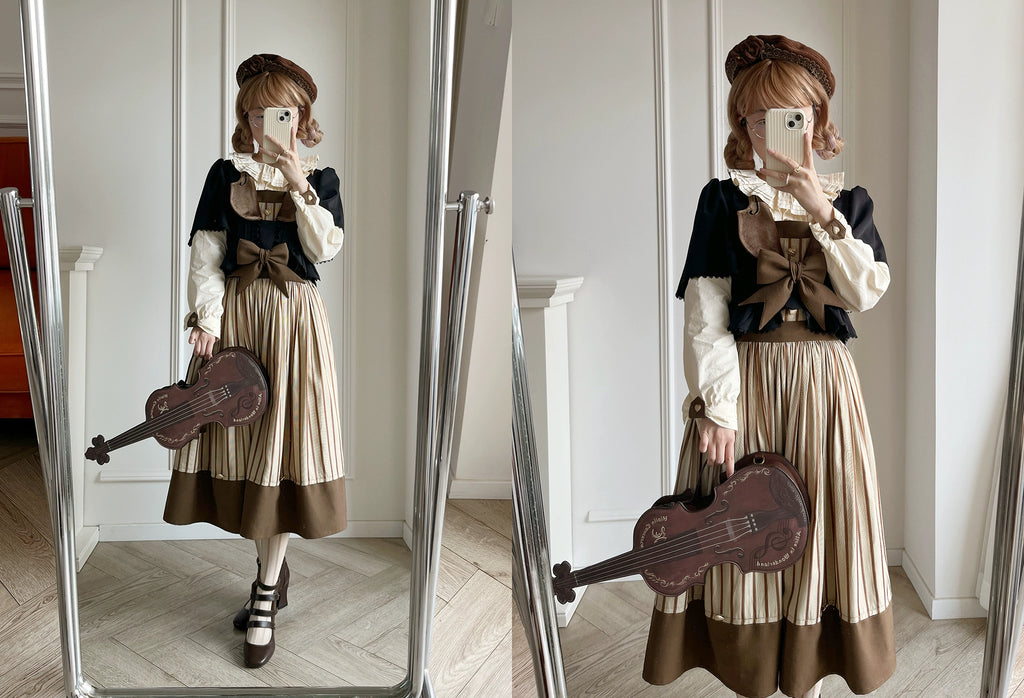 [Pre-orders available until 11/7] Twilight and Nightfall Striped Jumper Skirt