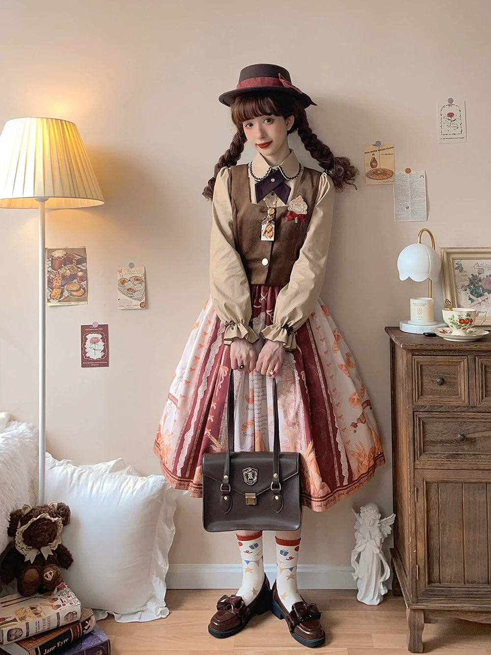 洋ロリ キャンディードール 2 予約販売】Bread morning クロスタイ付ブラウス – ロリータファッション通販RonRon