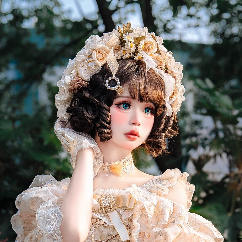 【同時購入のみ】Rose Letter プリンセス帽子・チョーカー・グローブ・カゴバッグ
