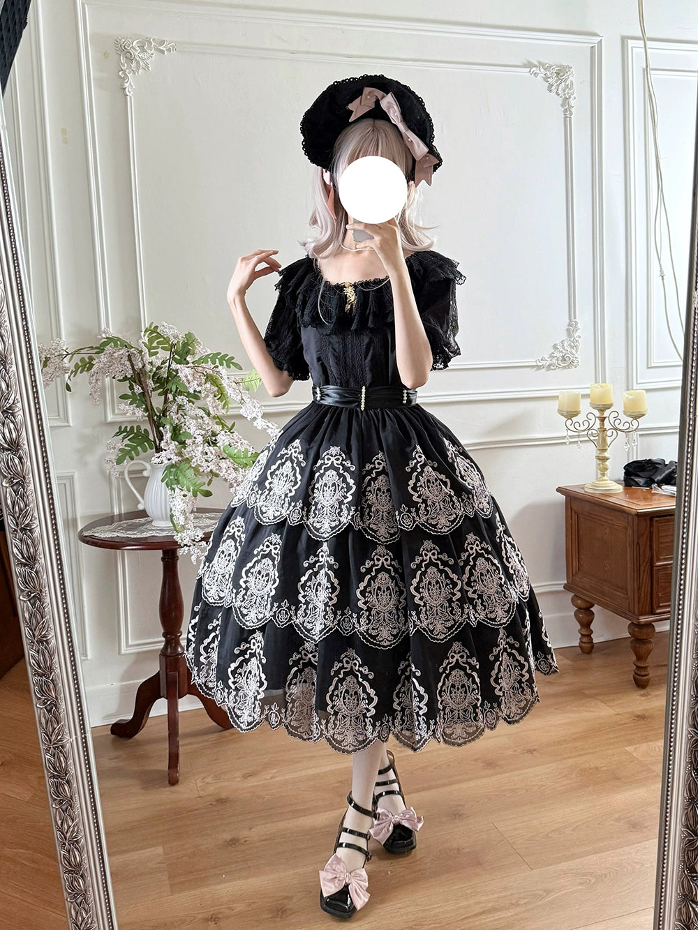 【受注予約9/25まで】Noble Garden 付け袖付きレースブラウス