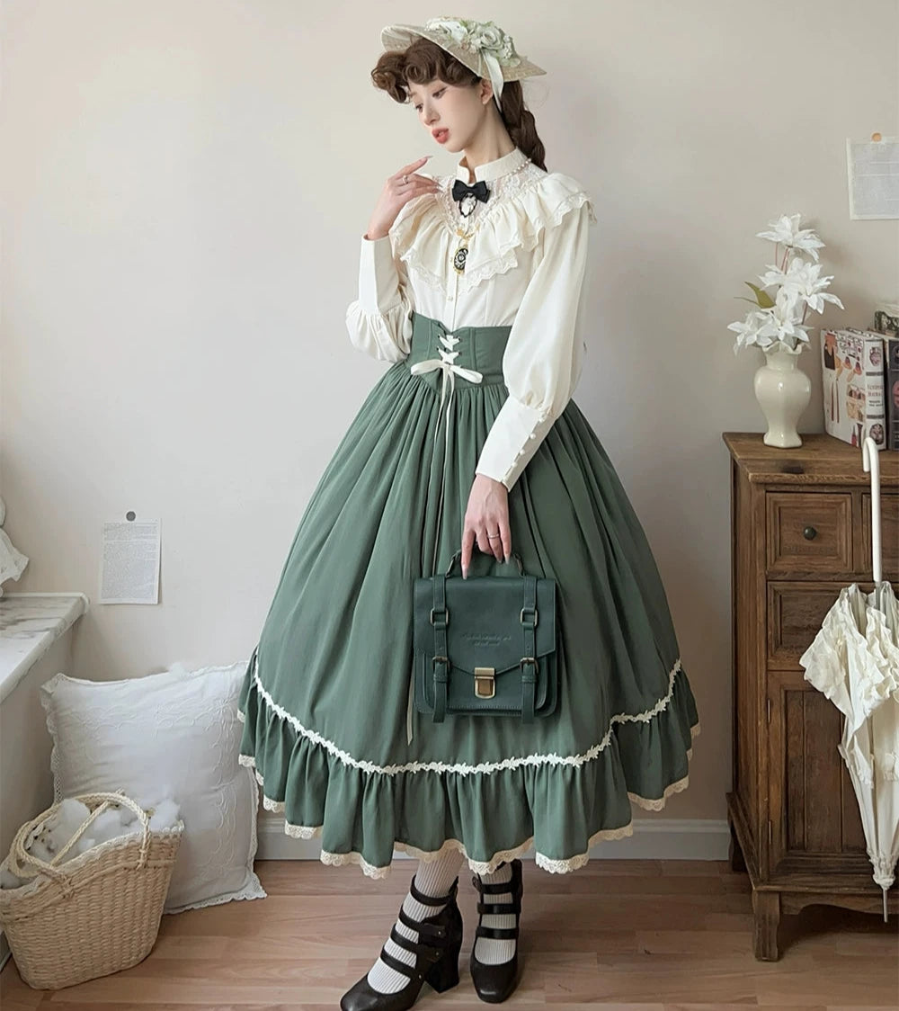 [Pre-orders available until 9/26] Sketch Wild Rose High Waist Skirt, Plain Type