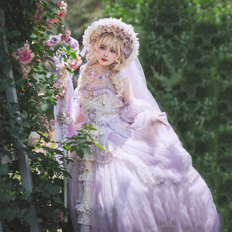 Spring Praise お花とレースのプリンセスドレス・パープル
