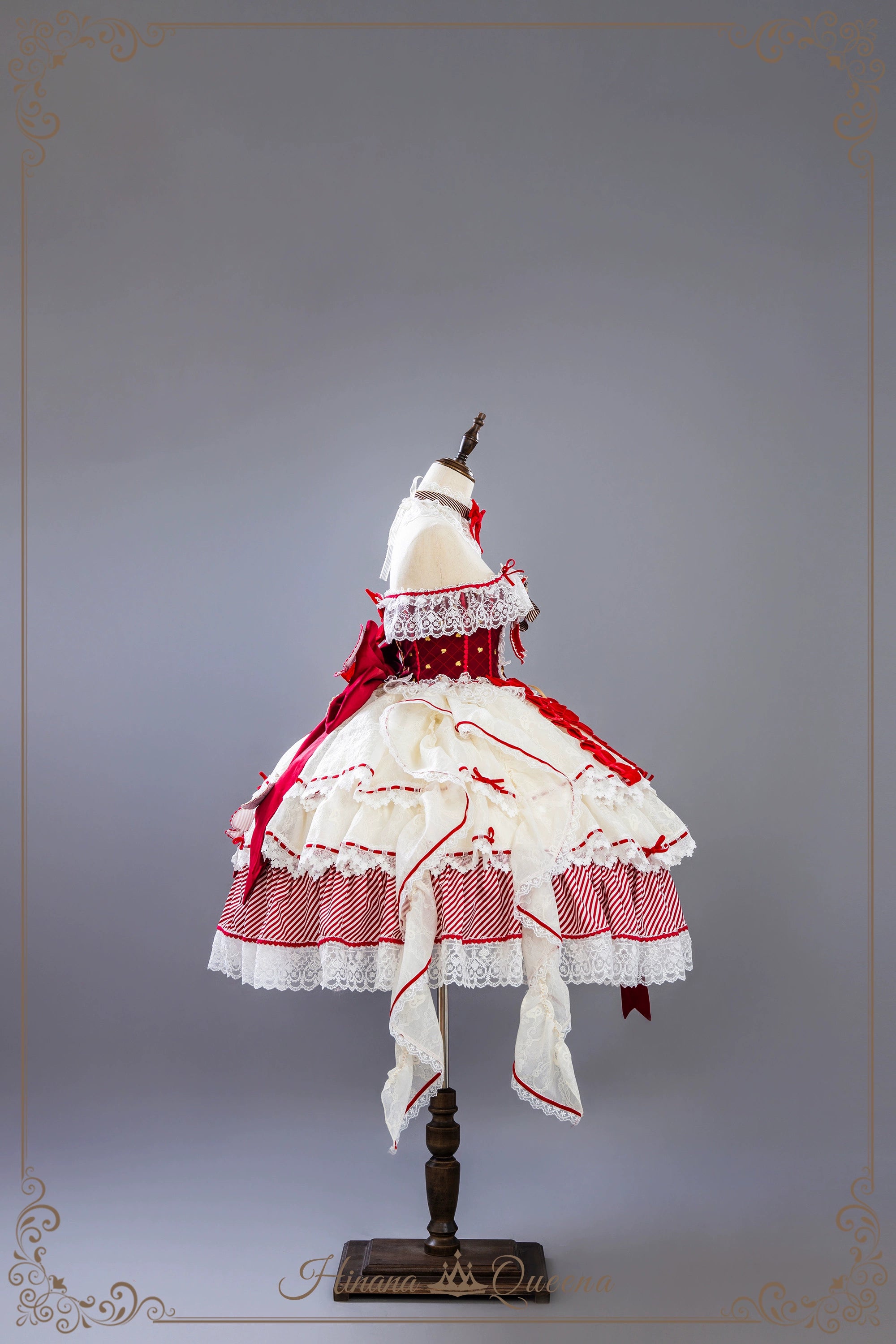 【新色・受注予約8/8まで】Dream Alice ラグジュアリーセットアップ／クイーンレッド／ショート丈