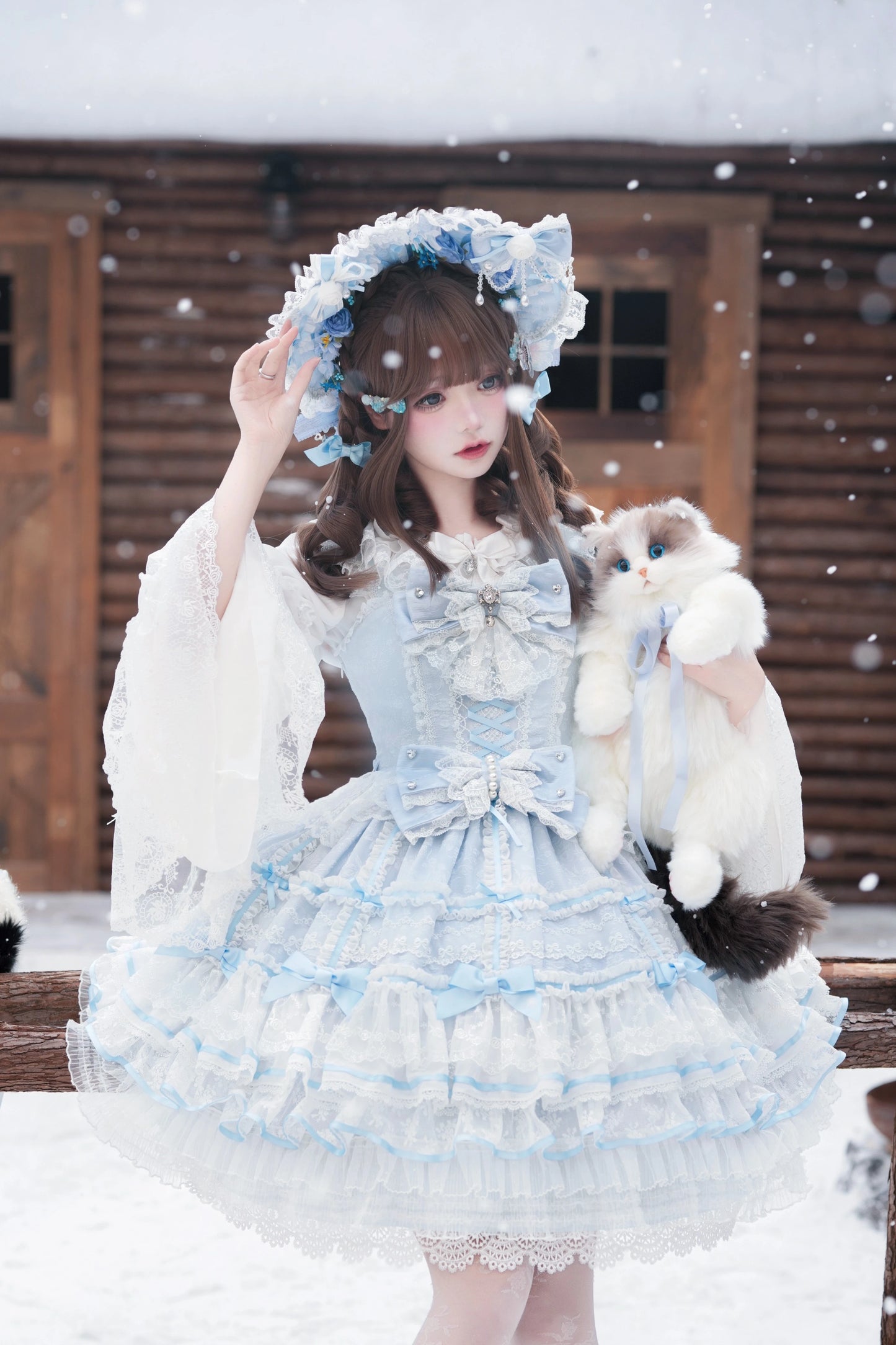 [Pre-orders available until 2/5] Wishing Star Doll-style Jumper Skirt - Pastel Blue