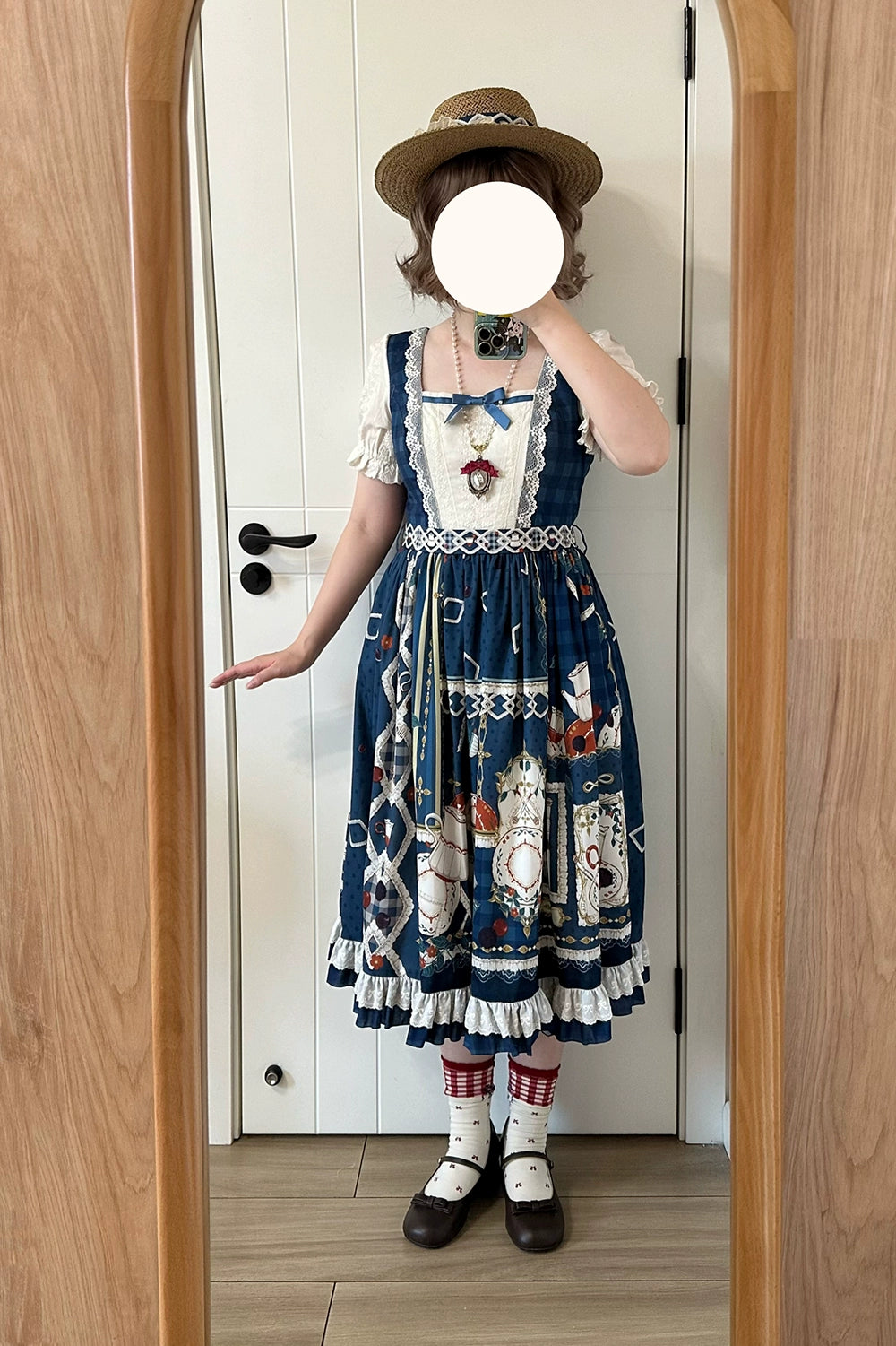 【予約販売】Picnic Tea Party スクエアネックワンピース