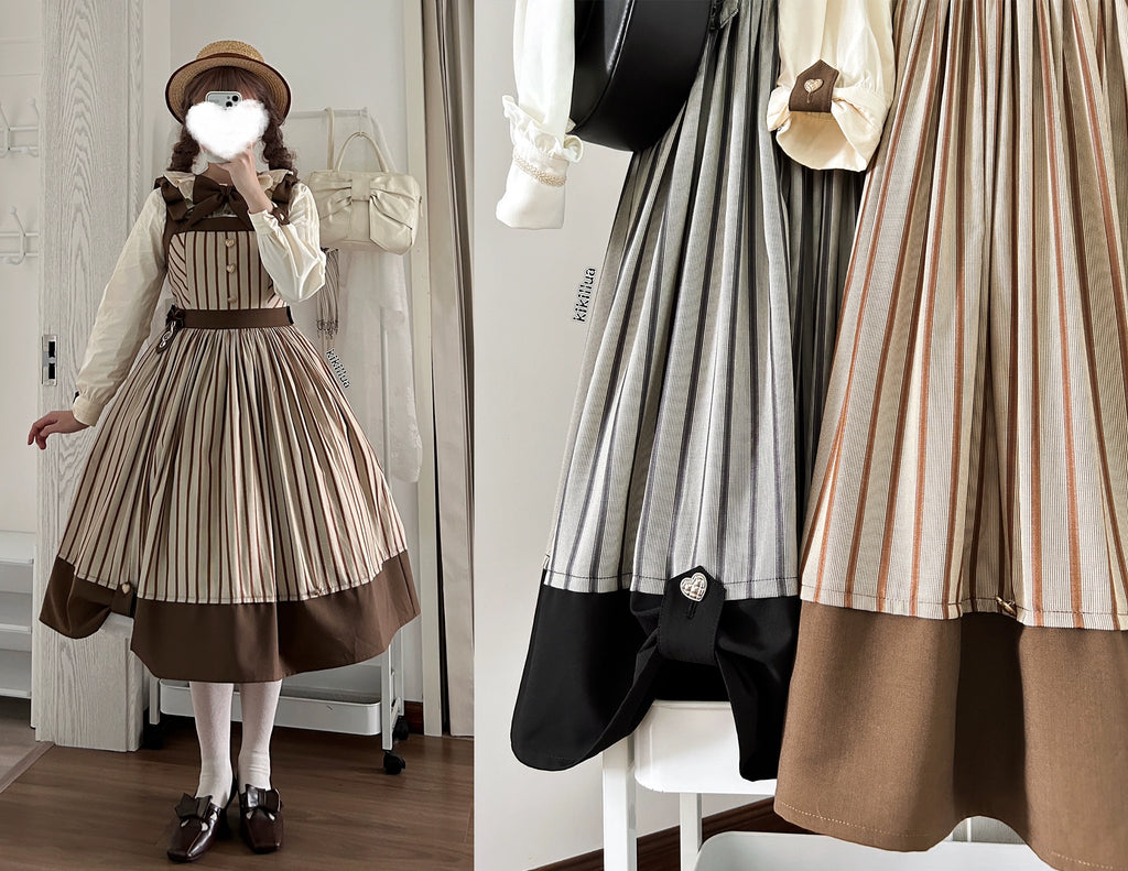 [Pre-orders available until 11/7] Twilight and Nightfall Striped Jumper Skirt