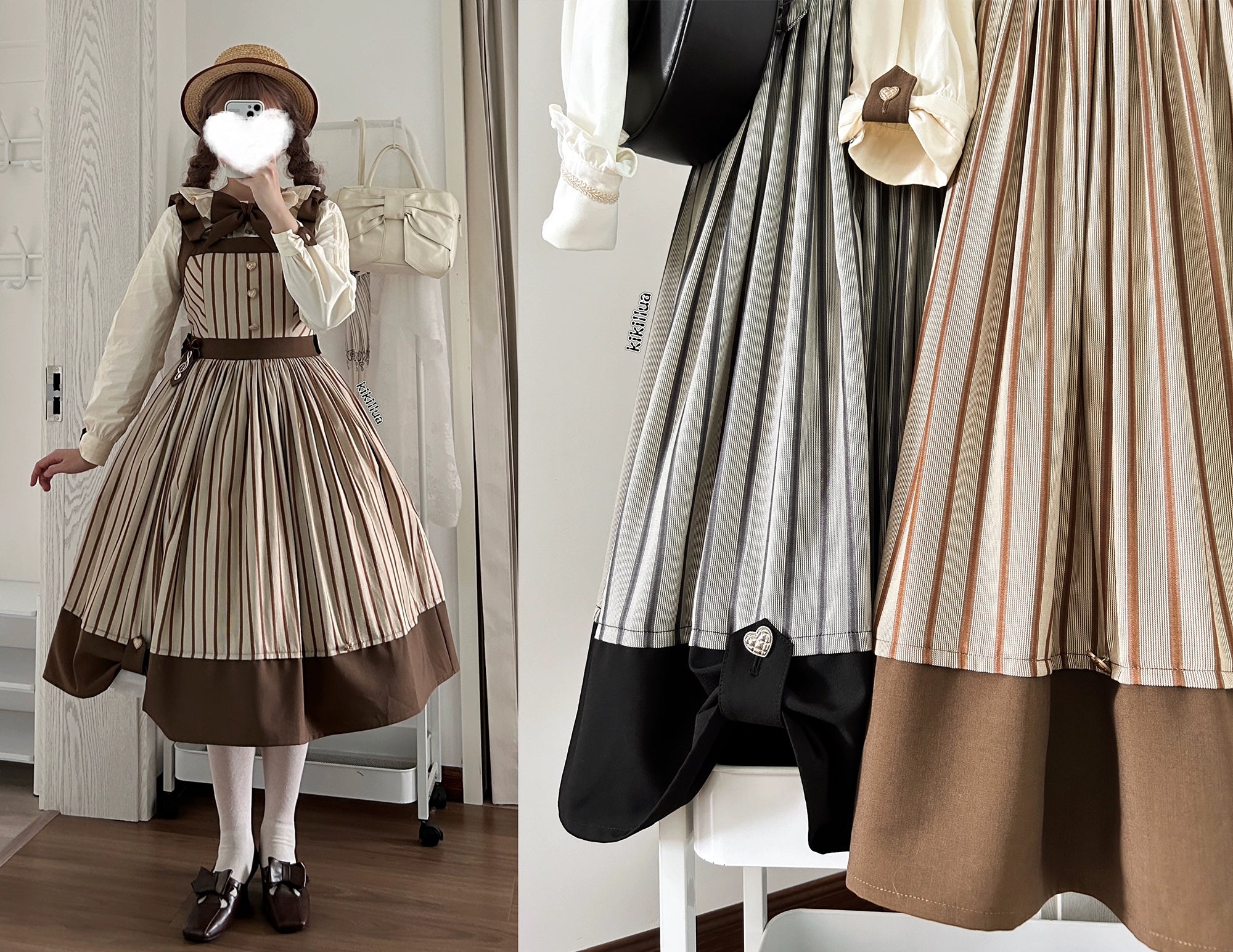 [Pre-orders available until 11/7] Twilight and Nightfall Striped Jumper Skirt