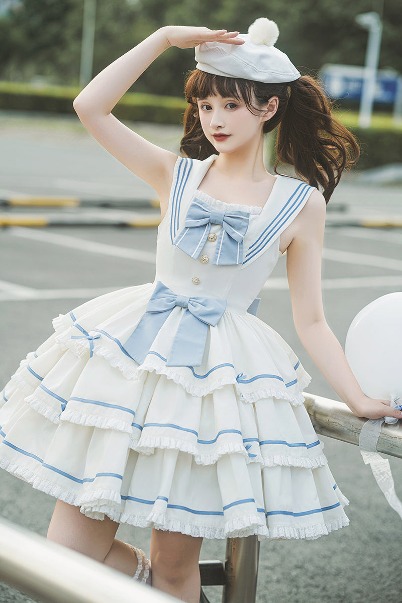 In the Sea Breeze marine style jumper skirt
