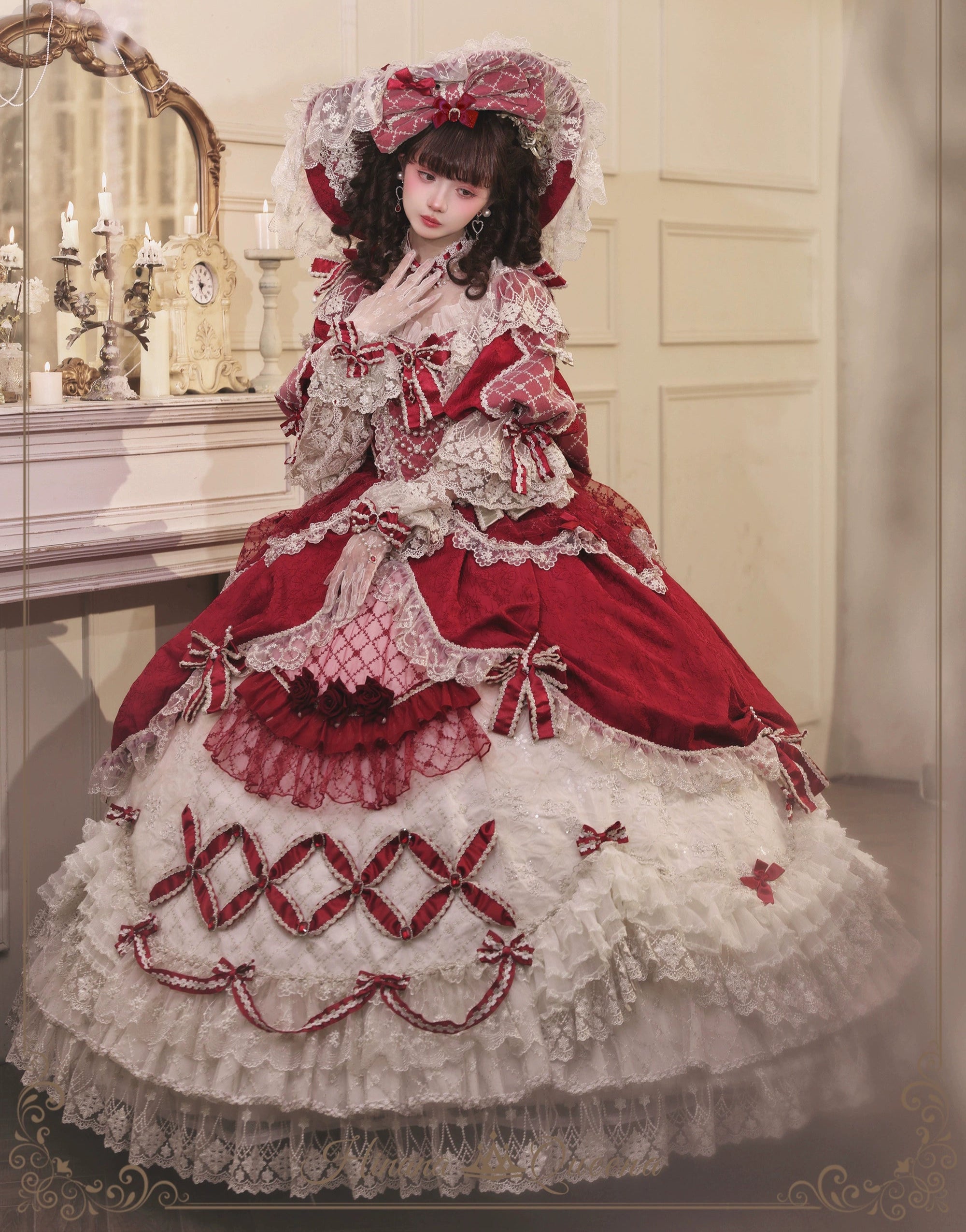 【受注予約6/26まで】Mirror Snow White プリンセスロングドレス・レッド
