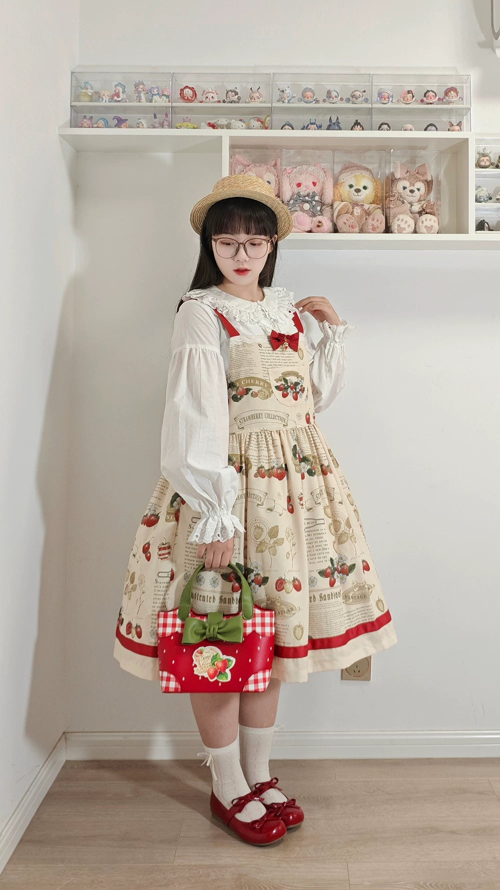 【予約販売】Strawberry Journal サロペットジャンパースカート