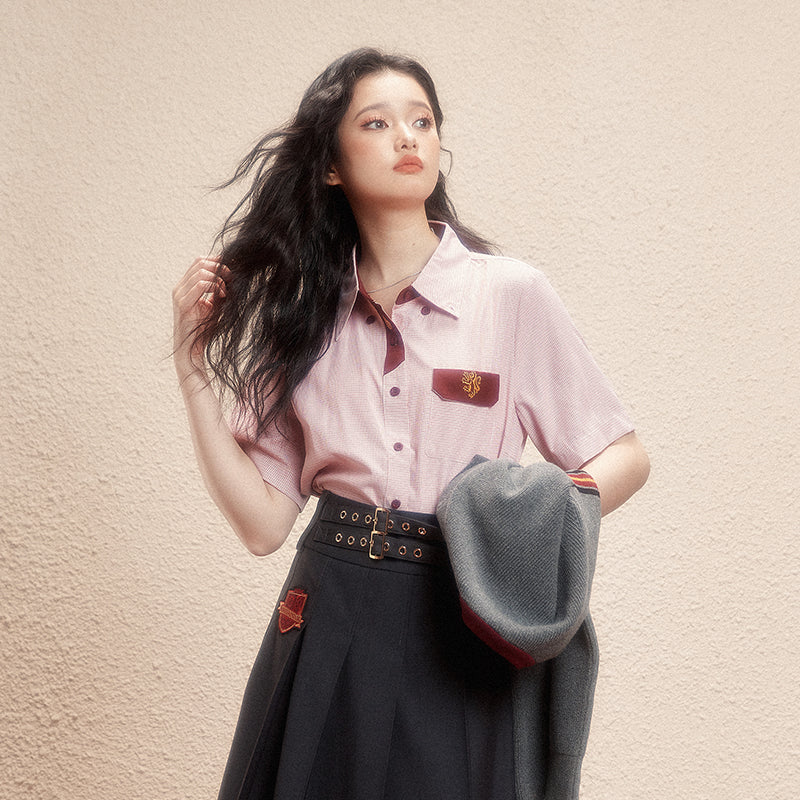 [Pre-order] Hogwarts School of Witchcraft and Wizardry Loose Fit Short Sleeve Blouse