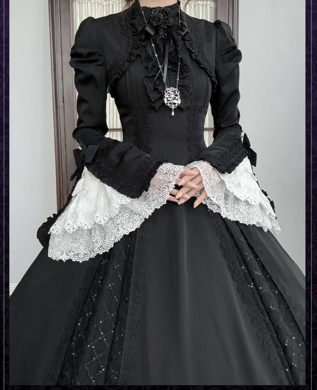 【受注予約11/4まで】Silver Mist 姫袖ゴシックワンピース