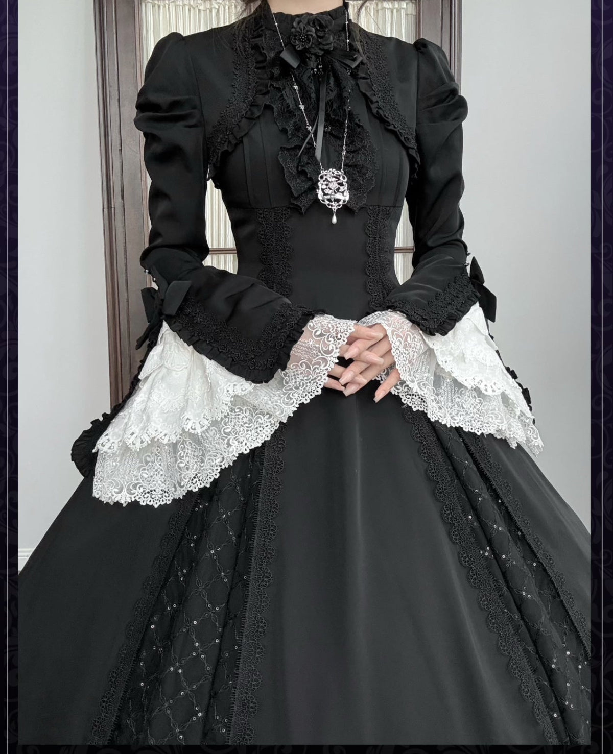 【受注予約11/4まで】Silver Mist 姫袖ゴシックワンピース