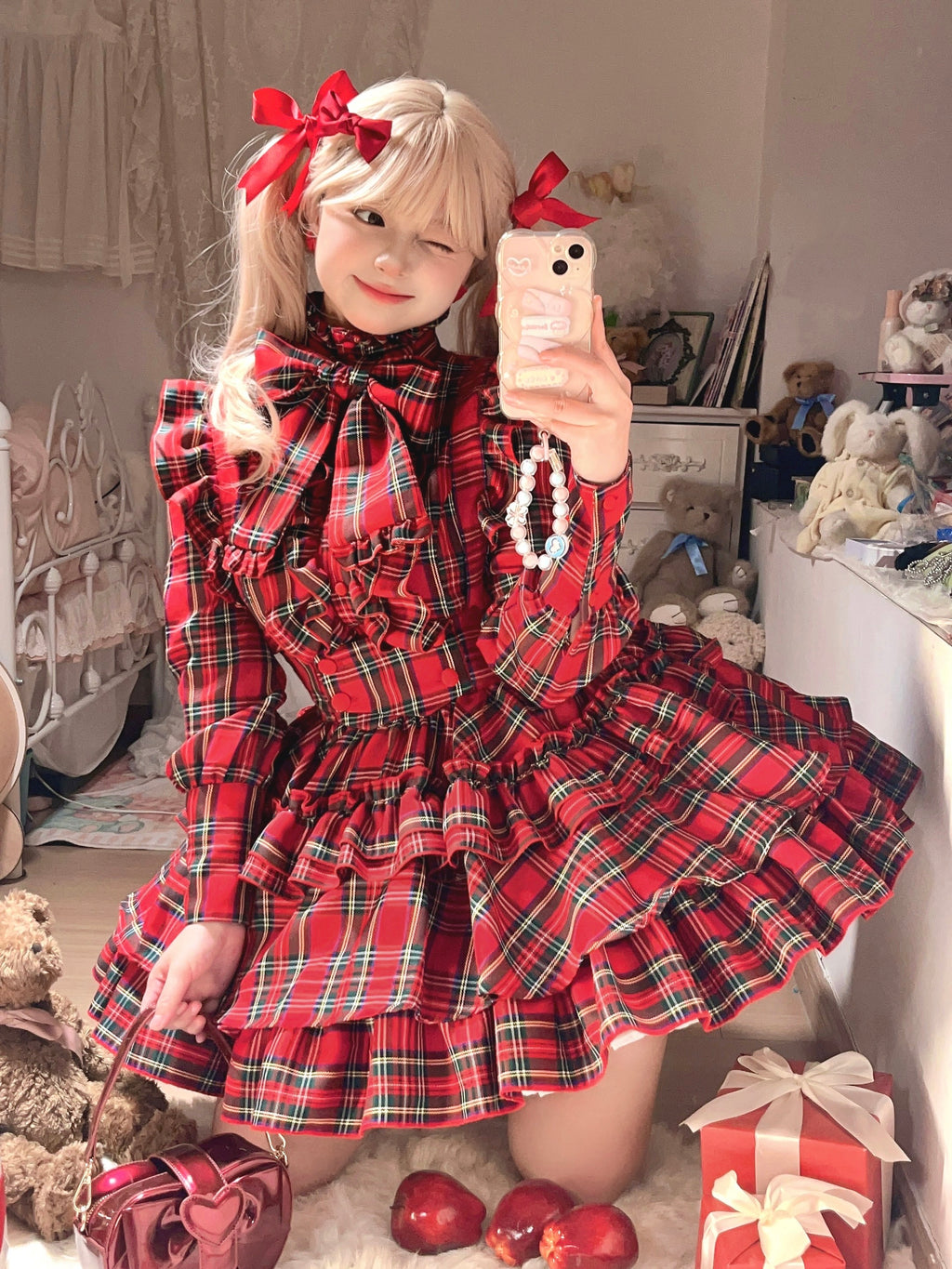 Doll's House サスペンダーミニスカート チェック柄全4色