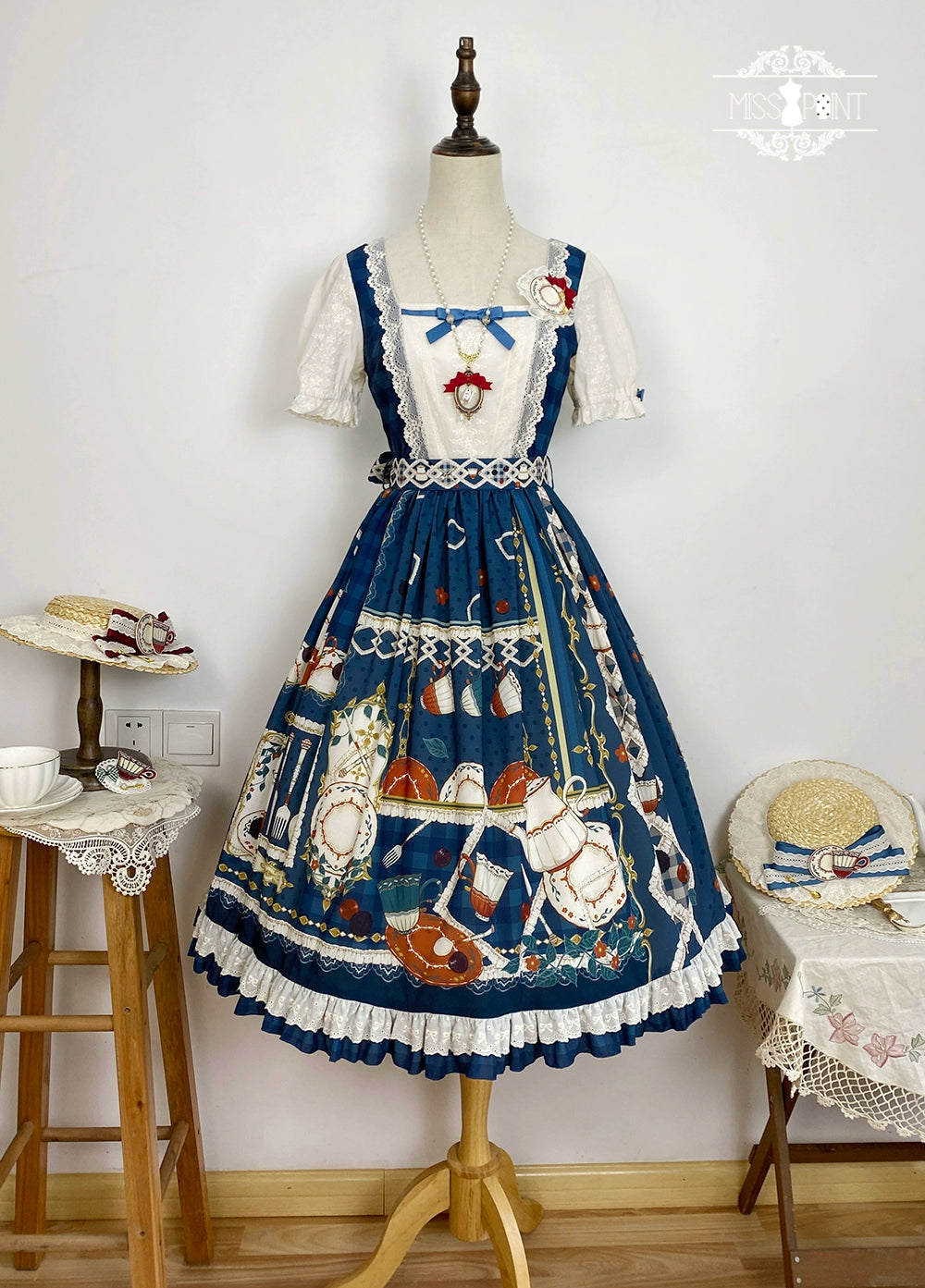 [Sales period ended] Picnic Tea Party Square Neck Dress