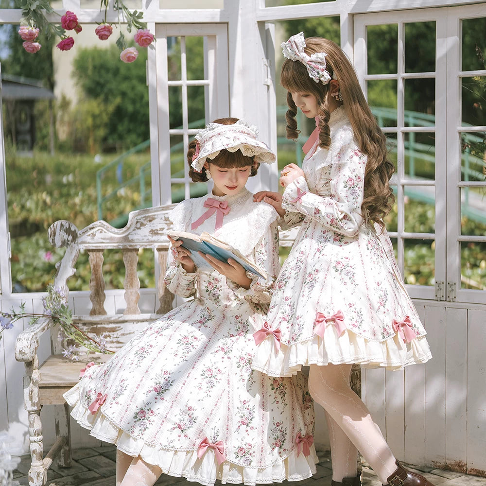【受注予約10/20まで】Susan Garden クラシカル長袖ワンピース・ショート丈