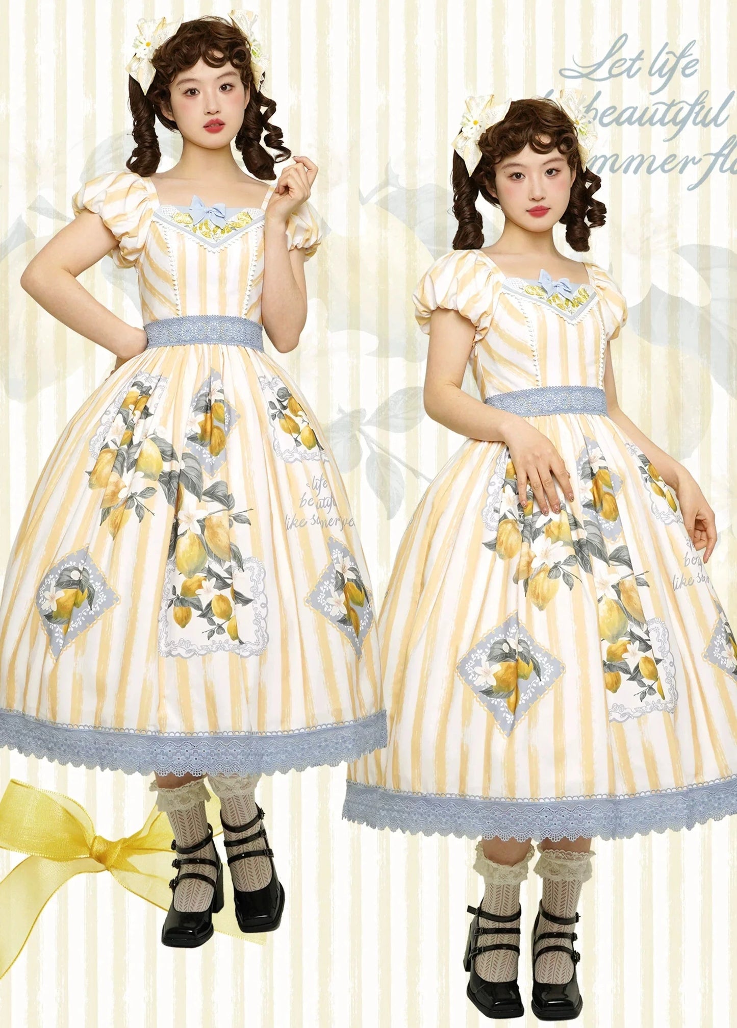 [Sales period ended] Lemon Island short sleeve dress