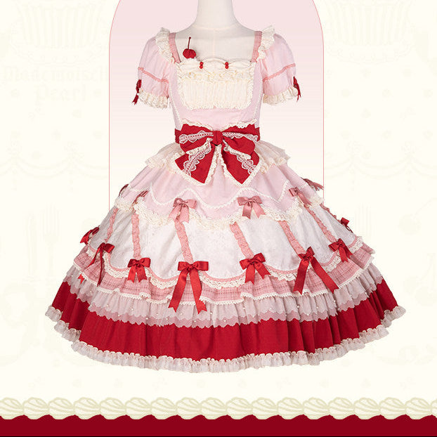 【受注予約1/26まで】Sweet Cup Cake レースとリボンのワンピース