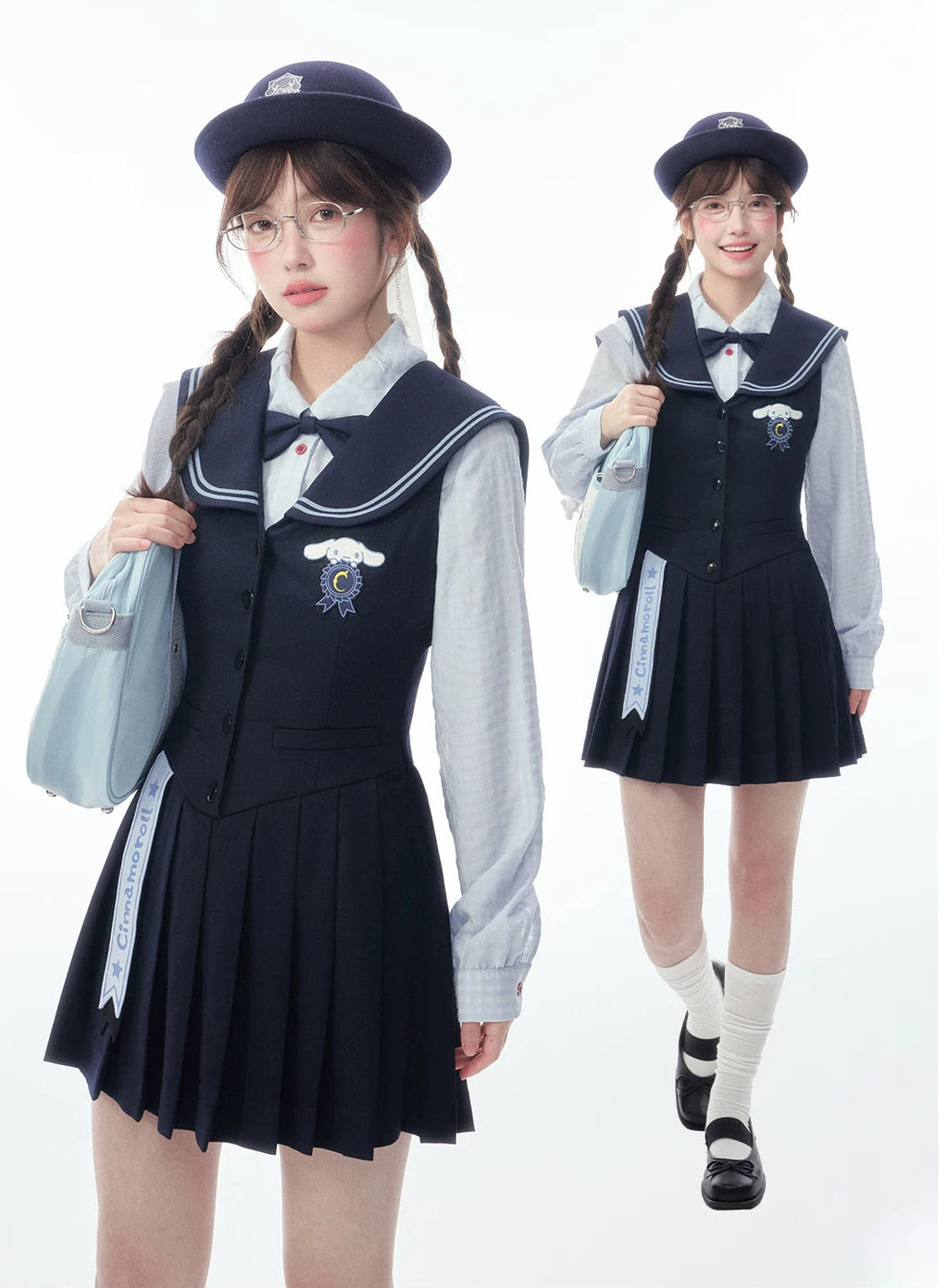 サンリオ シナモロール セーラーカラーのジャンパースカート