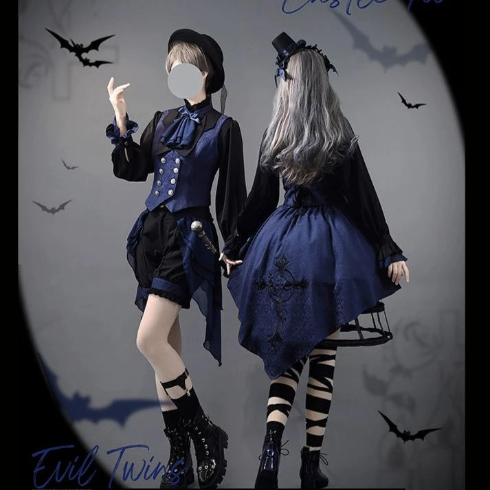 【予約販売】Evil Twins ゴスロリ ブラウス・ベスト・マント・スカート【4点で10%オフ】