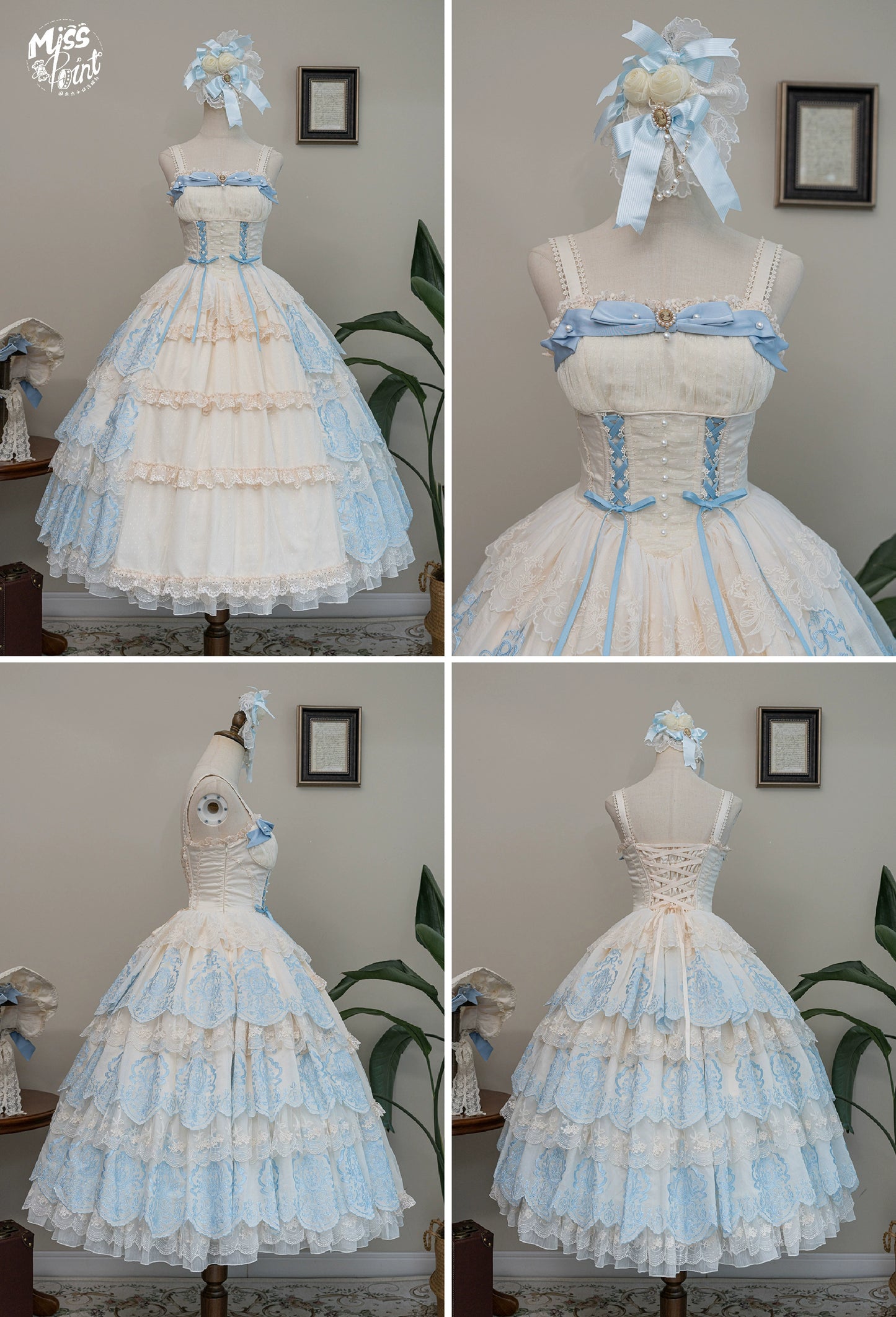 【受注予約9/25まで】Noble Garden 刺繍ジャンパースカート