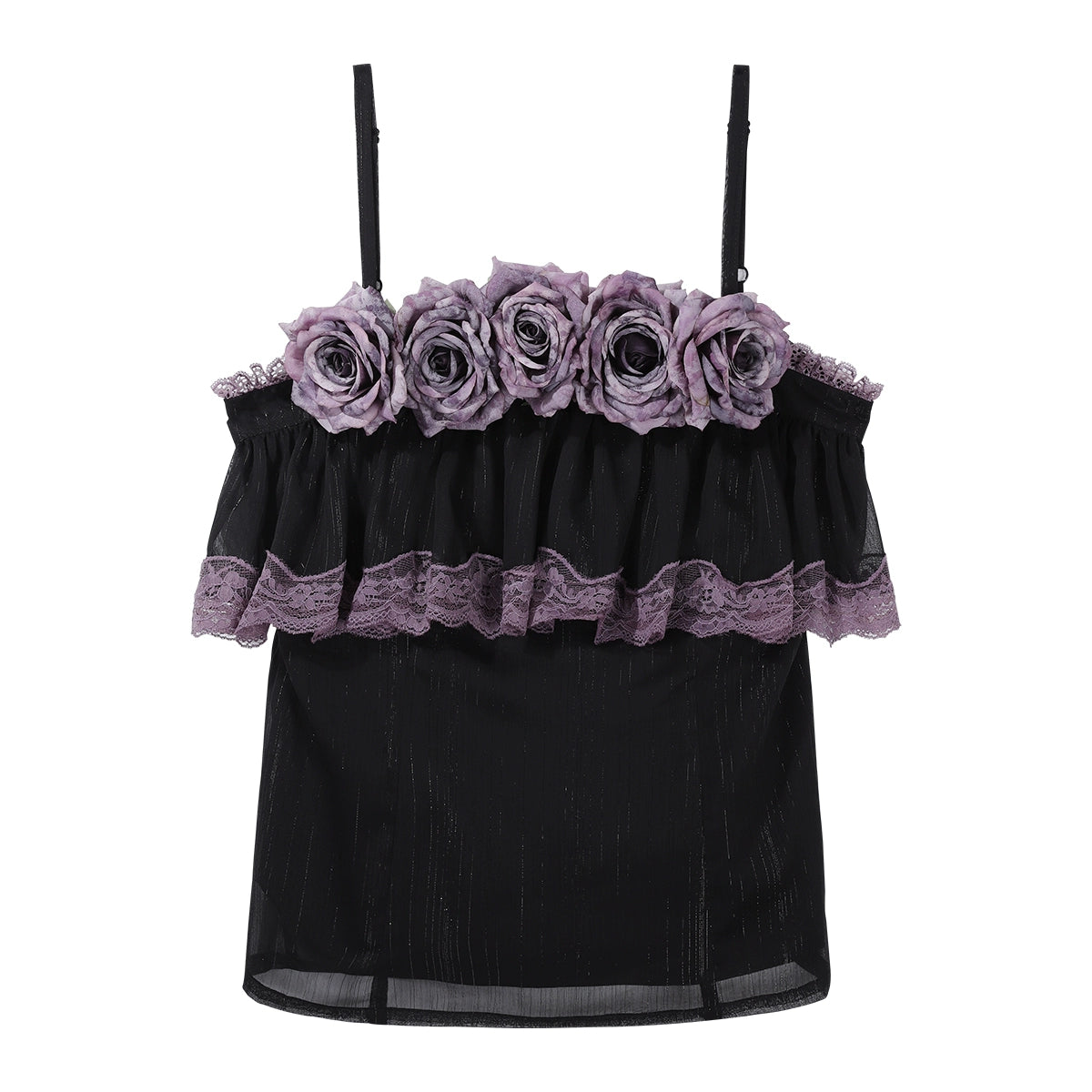 Mysterious Rose 薔薇とレースのセットアップ