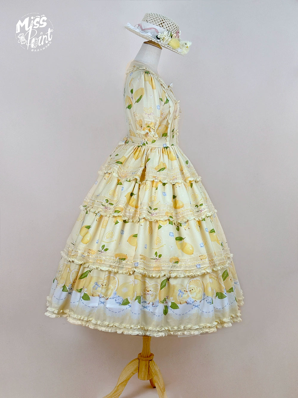 【予約販売】Lemon Sweetie プリント半袖ワンピース・ラグジュアリータイプ