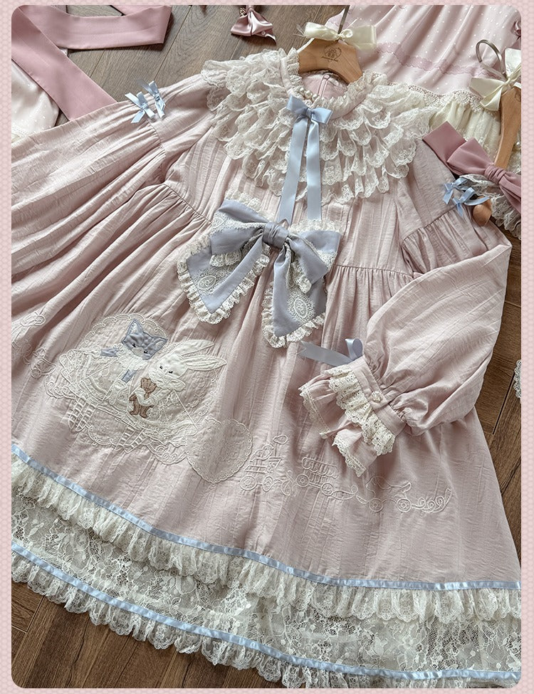 【再販・受注予約12/23まで】Lace Figure アップリケワンピース