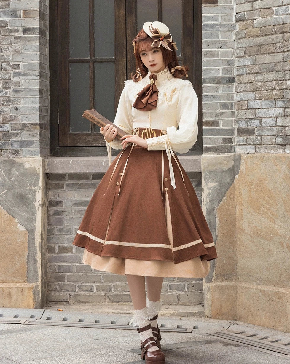 [Sale period has ended] Golden Movement Classical High Waist Skirt