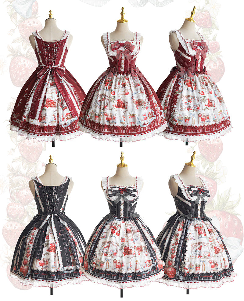 Strawberry Manor プリントジャンパースカート