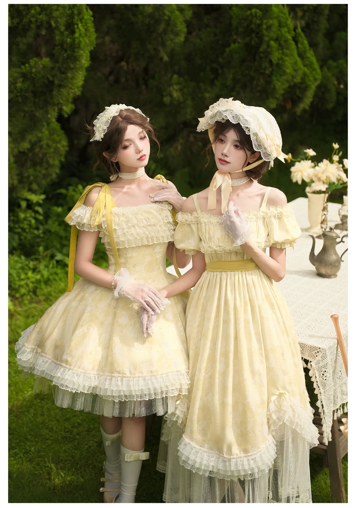 Fallen Blossoms Letter ロング丈ワンピース