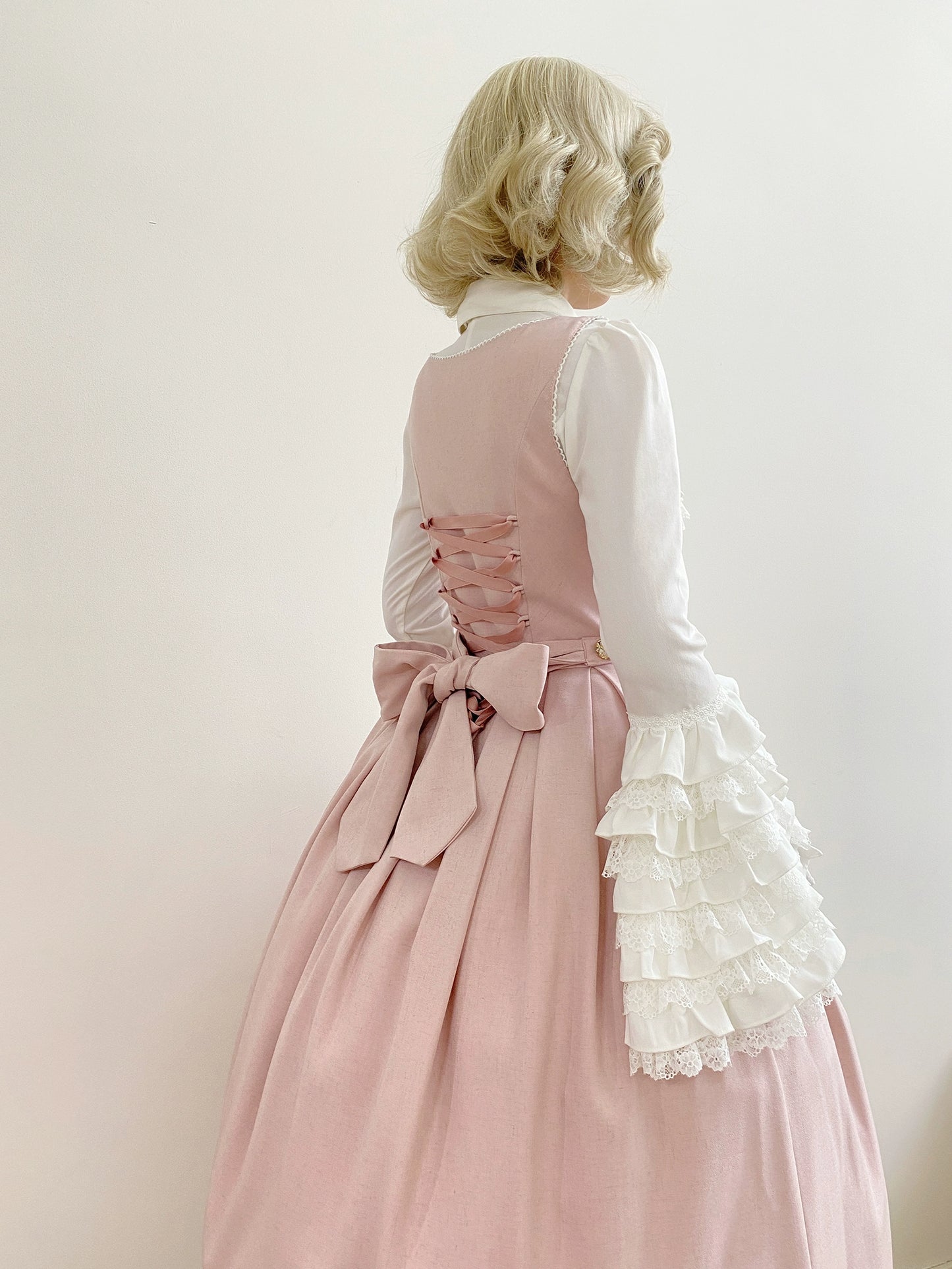 [Pre-orders available until 9/29] Bright Moon Corset Jumper Skirt, Plain Type [Pink]