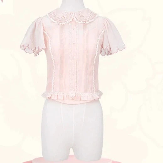 [Sale period has ended] Confession under the Sakura Tree short sleeve blouse